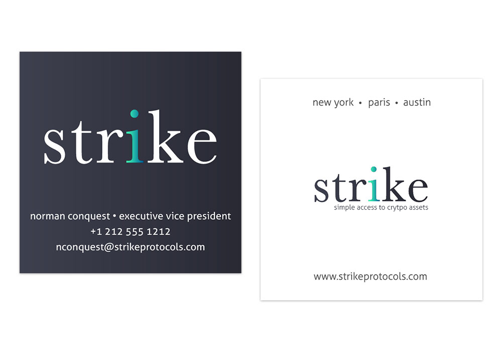 Strike business card